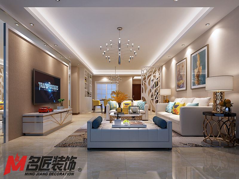 河源市鴻大城現(xiàn)代簡(jiǎn)約風(fēng)格三居室裝修案例