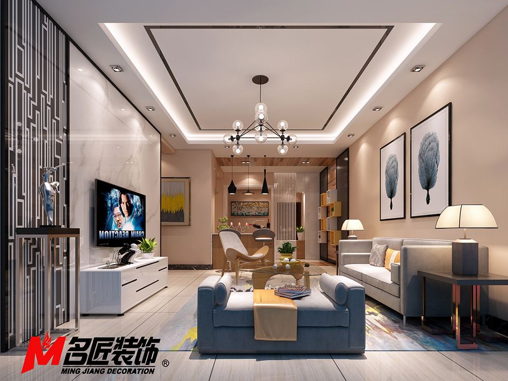 河源市東江灣&middot;名門世家現(xiàn)代簡約風格三居室裝修案例