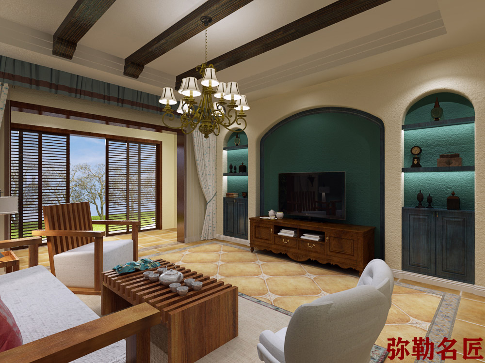 盛世家園躍層三居140平米美式鄉(xiāng)村風(fēng)格裝修案例-電視背景墻 盛世家園躍層三居140平米美式鄉(xiāng)村風(fēng)格裝修案例-電視背景墻
